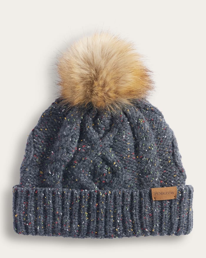 Shop Icon Lambswool Pom Beanie in Accessories | Pendleton display picture 2